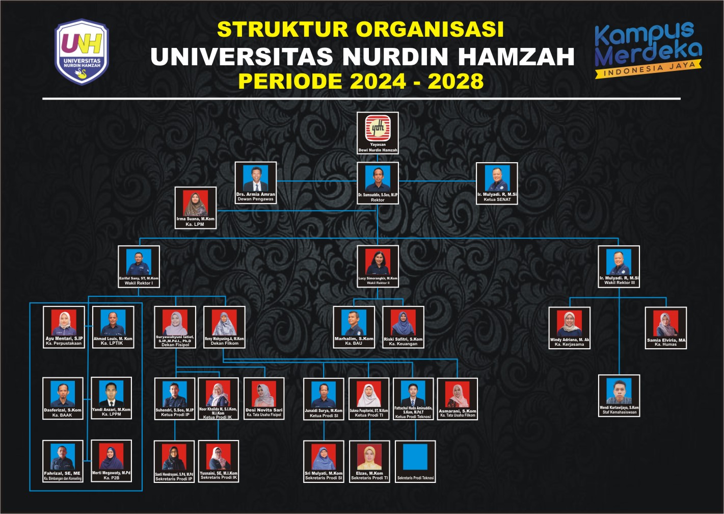 Struktur Universitas Nurdin Hamzah
